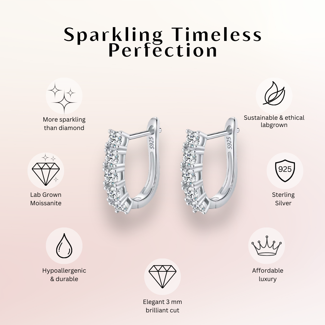 Moissanite U-Shape Earrings