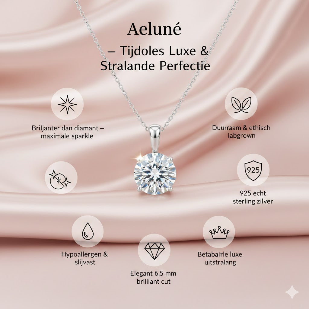 Sprankelende Lab Grown Diamant Moissaniet Hanger