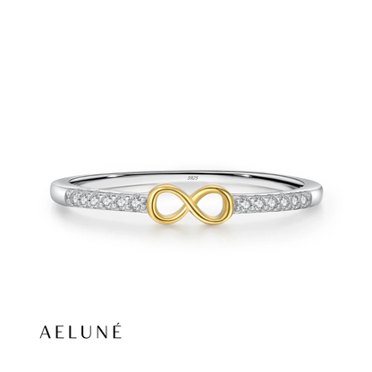 My Infinity Bi-Color CZ Ring Sterling Silver
