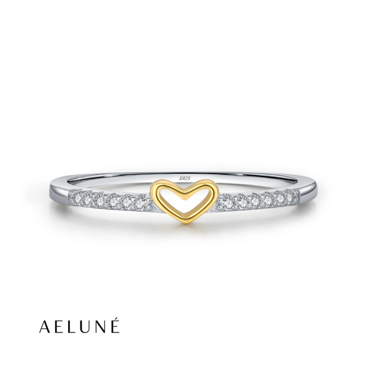 My Love Bi-Color CZ Ring Sterling Silver