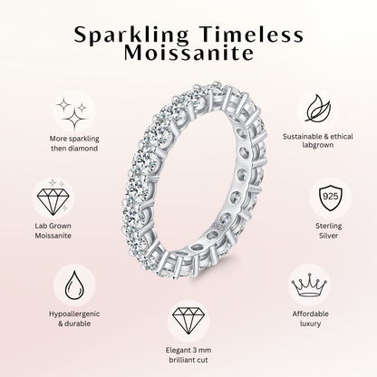 Moissanite Infinity Ring