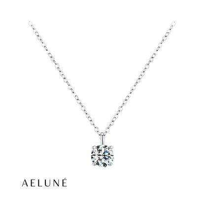 1 Carat Moissanite Prong Pendant