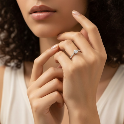 Lab Grown Diamond Moissanite Ring