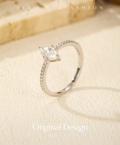 Moissanite 0.5Ct Marquise Ring