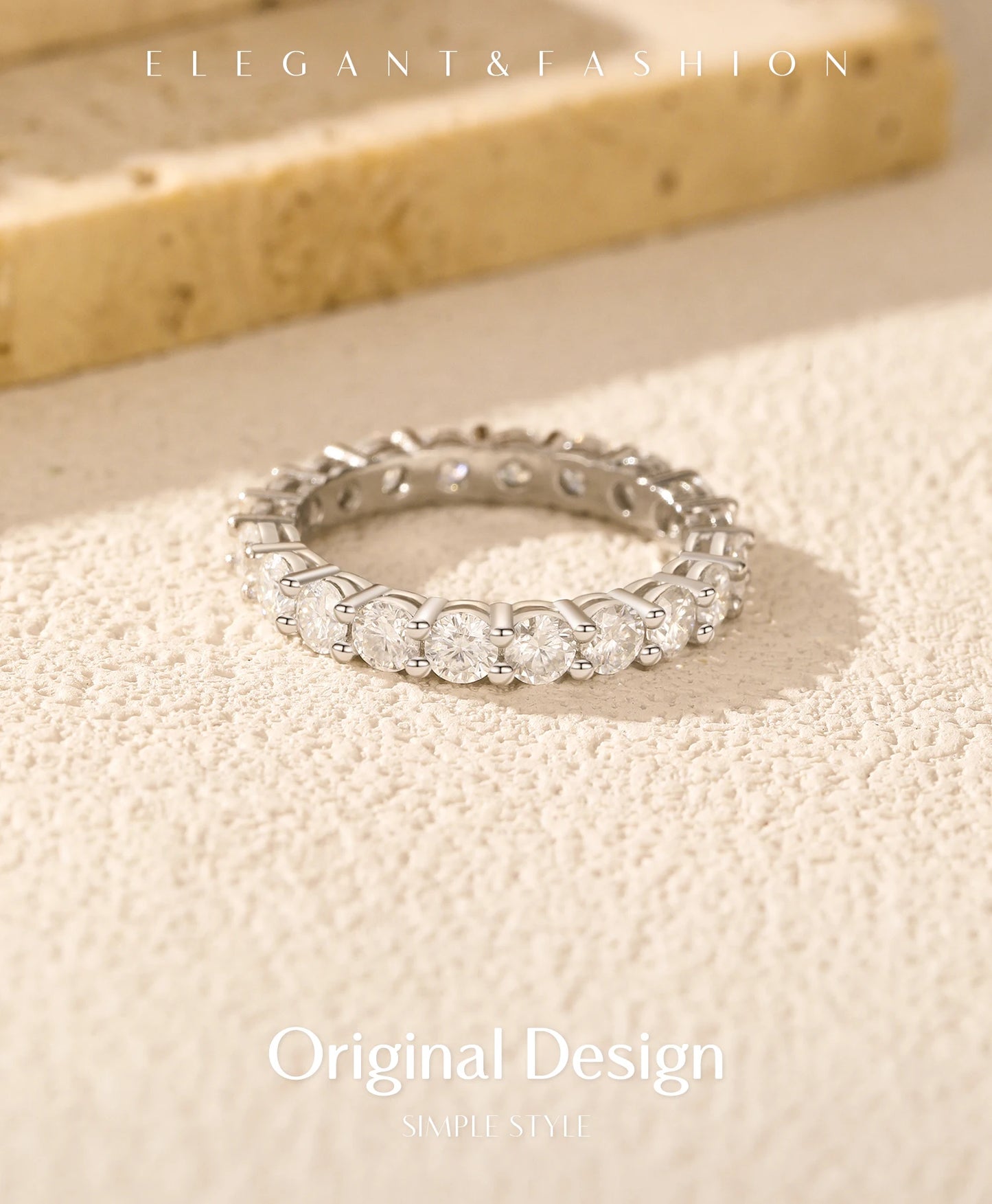 Moissanite Infinity Ring